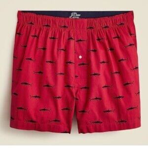 NWT J Crew red shark print boxers